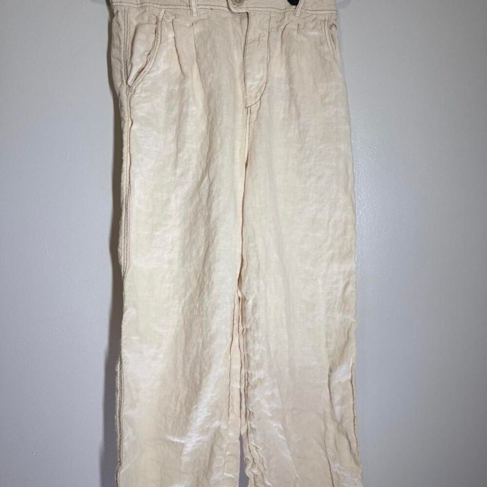 Zara Women's Cream and Tan Trousers